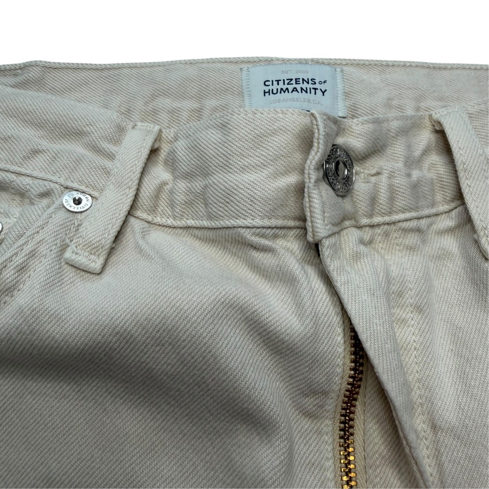 CITIZENS OF HUMANITY Miro Jeans Beige Almondette Wide Leg Women's Size 29 FLAWED - Picture 6 of 14